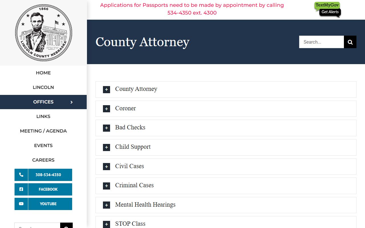 Lincoln County court records after jail arrest County Attorney criminal case page