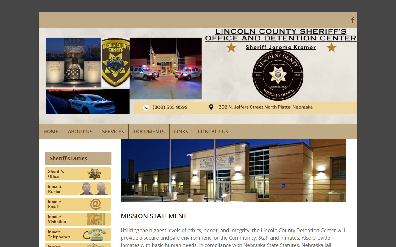 Lincoln County Detention Center inmate lookup official detention page